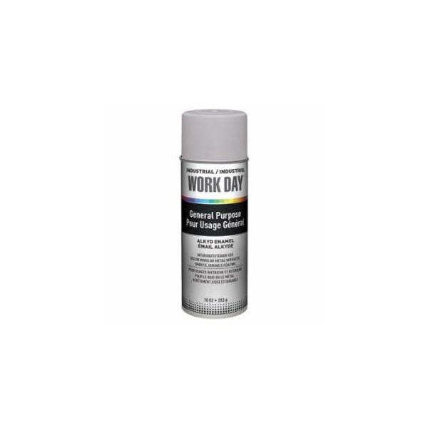 Krylon Industrial Industrial Work Day, Enamel Paint, 10 oz, Aerosol Can, Gray Primer, 12PK 425-A04418007 - main