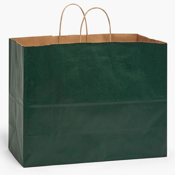 Nashville Wraps Hunter Green Recycled Kraft Bags, Vogue 16x6x12", 100PK HVTHU - main