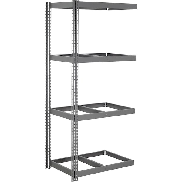 Global Industrial 4 Shelf, Heavy Duty Boltless Shelving, Add On, 36"W x 24"D x 84"H, No Deck B3163991 - main
