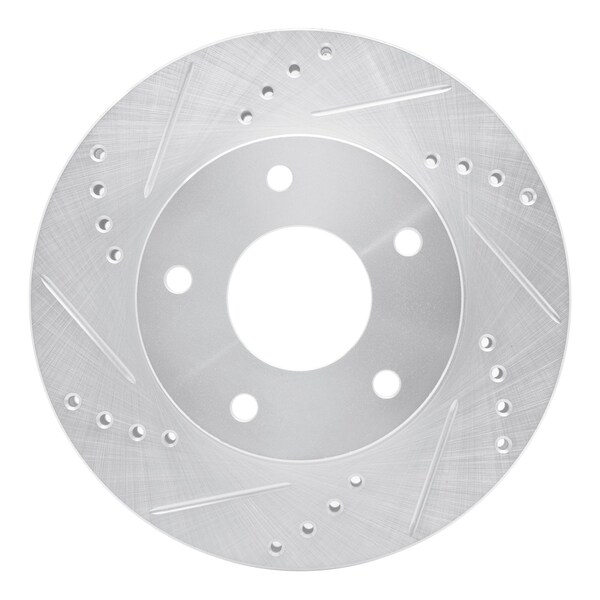 Dynamic Friction Co DFC Brake Rotor - Drilled and Slotted - Silver 631-48034L - main
