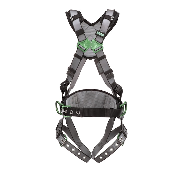 Msa Safety V-FIT Construction Harness, M, Tongue Buckle Leg Straps, Back & Hip D-Rings, Shoulder Padding 10195149 - main
