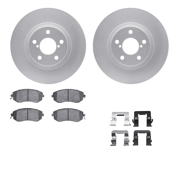 Dynamic Friction Co DFC GEOSPEC Coated Rotors with 5000 Brake Pads - Ceramic and Hardware 4512-13050 - main