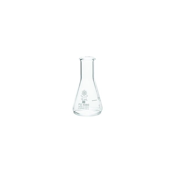 United Scientific Erlenmeyer Flask, Narrow Mouth, Bo, PK 12 FG4980-10 - main