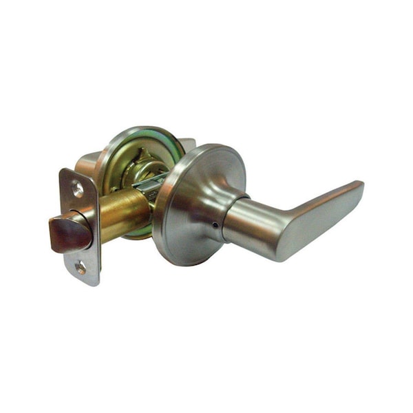 Faultless Olympic Lever Satin Stainless Steel Metal Privacy Lever Knob with 3 Grade Right Handed 5002041 - main