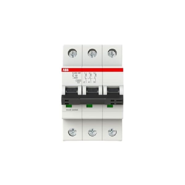 Abb Miniature Circuit Breaker - S200MT - 3P - 10 A - C - 10 kA S203MT-C10 - main