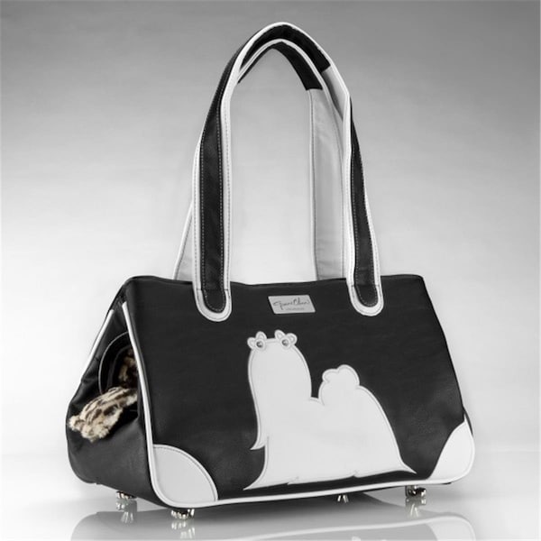 Fancy Feline Majestic Maltese Faux Leather- Black FA3009866 - main