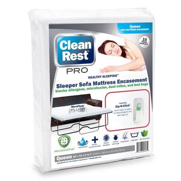 Cleanrest Box Spring Encasement, 38 in W, White 845168005838 - main