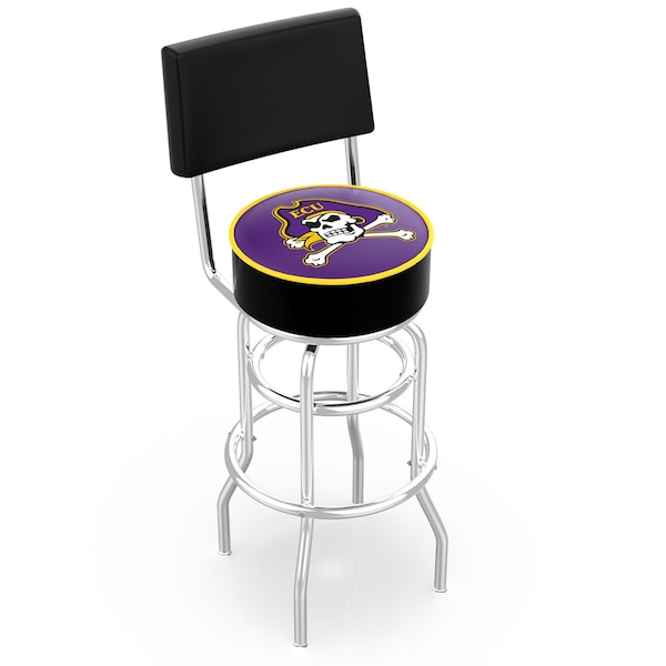 Holland Bar Stool Co 30" Chrome 2-Ring East Carolina Swivel Bar Stool, Back L7C430Ecarol - main