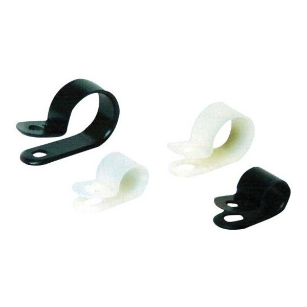 Dolphin Components Cable Clamp, Nylon 6/6, 5/16 in Bundle Dia., White, 100 PK DC-5/16N - main