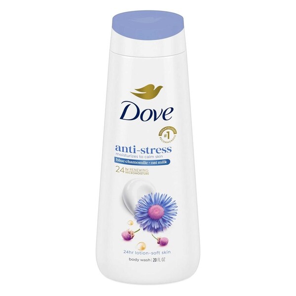 Dove Anti-Stress Blue Chamomile and Oat Milk Body Wash, 20 Ounce, 4PK 62687088 - main
