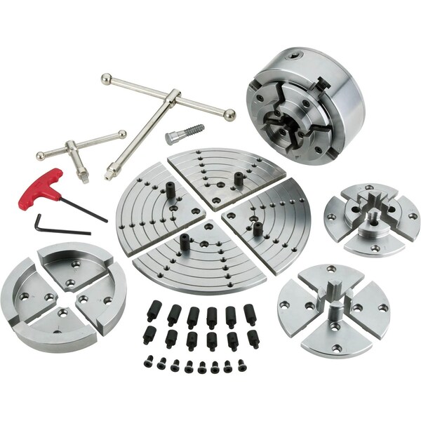 Grizzly 5-1/2" Wood Lathe Chuck Set T10811 - main