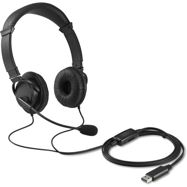 Kensington CLASSIC USB-A HEADSET WITH MIC AND VOLUME CONTROL K33065WW - main