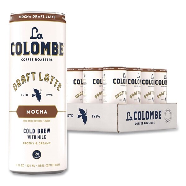 La Colombe Draft Latte Cold Brew, Mocha Latte, 11 oz Can, 12PK LCT00500 - main
