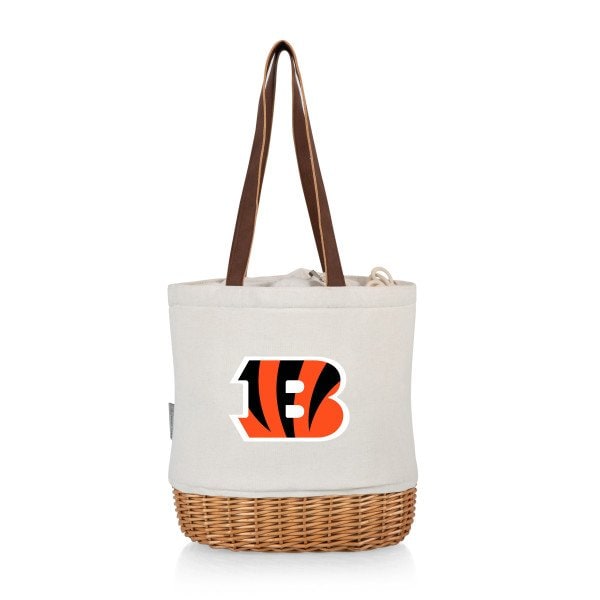 Picnic Time Family Of Brands NFL Cincinnati Bengals - Pico Willow and Canvas Lunch Basket 200-00-187-074-2 - main