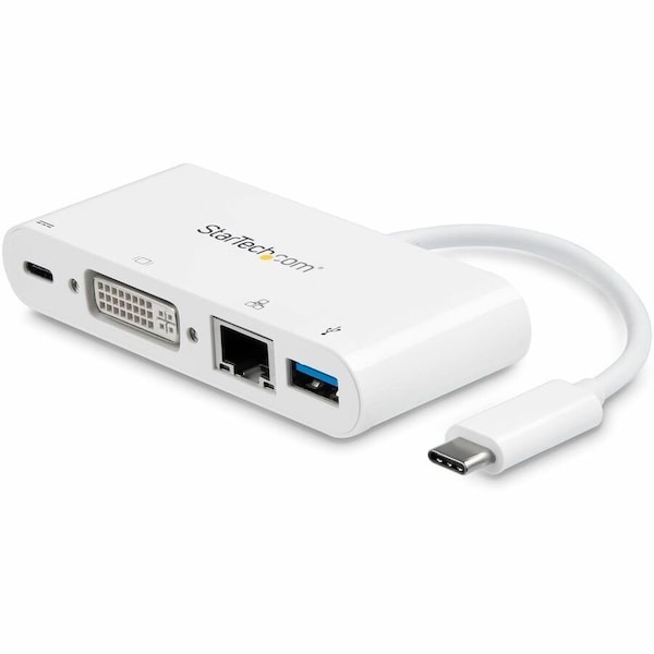 Startech.Com USB-C MULTIPORT ADAPTER W/ DVI-DIGITAL VIDEO 1920X1200 / 1080P SINGLE LINK/GBE DKT30CDVPD - main