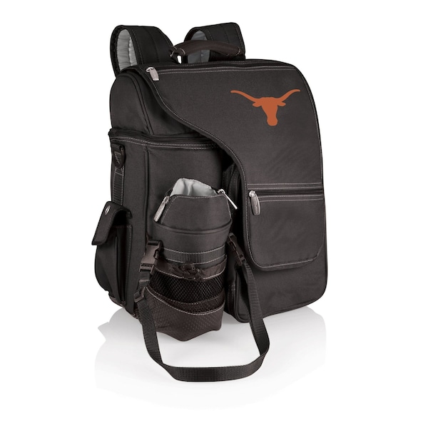 Picnic Time Family Of Brands NCAA Texas Longhorns Turismo Backpack Cooler with Water Bottle CarrierBlack 641-00-175-194-1 - main