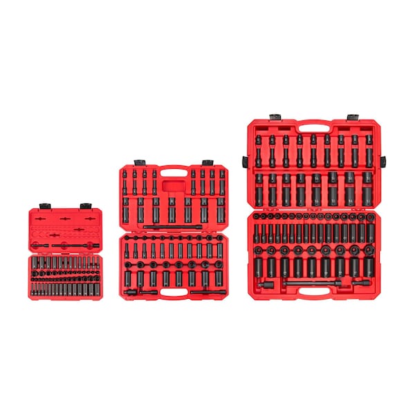 Tekton 1/4", 3/8", 1/2" Drive Impact Socket Set, SAE, Metric, 220 pcs SID99403 - main
