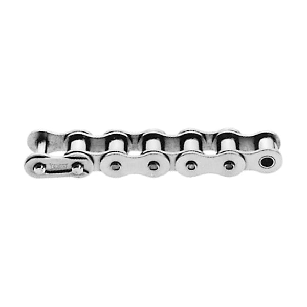 Tsubaki BS DIN chain, 10 ft OAL, .5P, .335 Dia x .305 W, .06 THK Plate RS08BNPRB - main