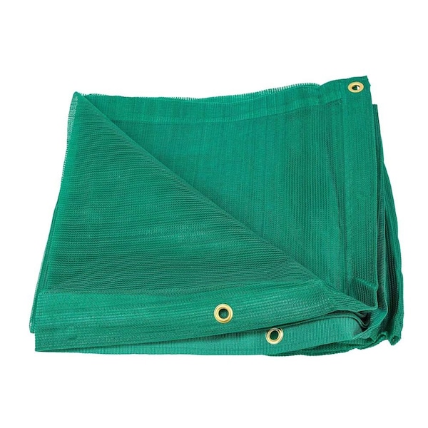 Mytee Products 12 ft X 24 ft Green Heavy Duty 70% Shade Mesh Tarps 6 Oz with Grommets ROLL-Off MT12-24-G - main