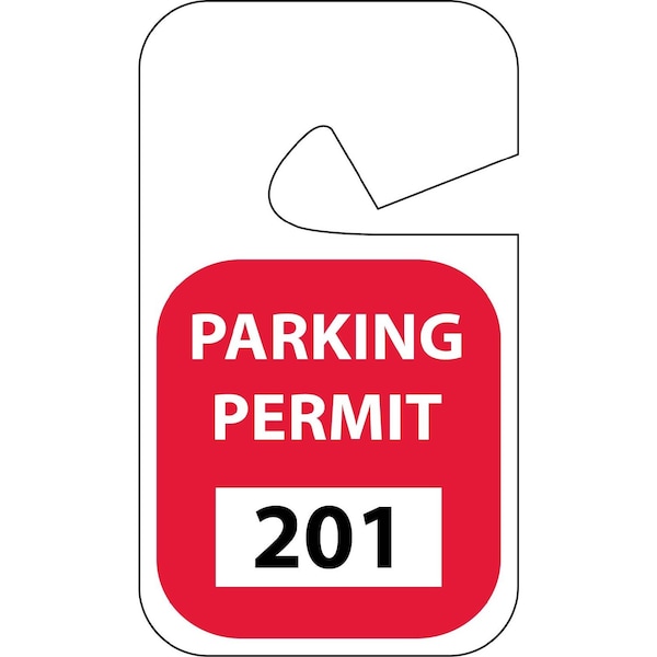 Nmc Rearview Mirror Hang Tag Red, Pk100 PP15C - main