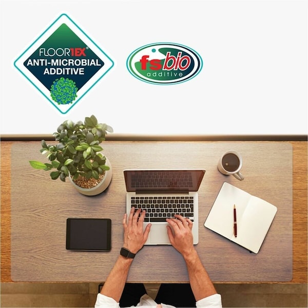 Floortex Desktex Anti-Microbial Vinyl Rectangular Desk Mats - 19" x 24", PK2 FPHMTM4861EV2 - main