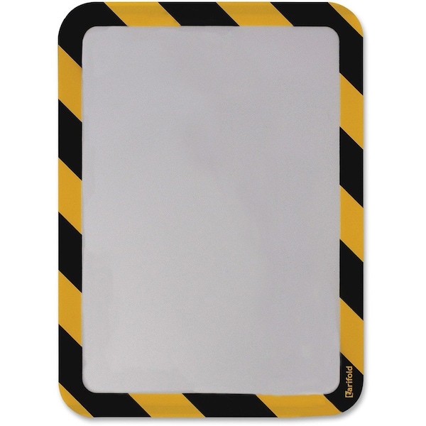 Tarifold Sign Holder, Yellow/Black, Magnetic, PK2 P194944 - main