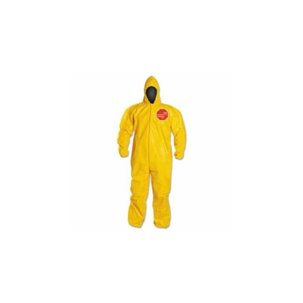 Dupont Tychem 2000 Coverall, Bound Seams, Attached Hood, Elastic Wrists and Ankles, Front Zipper, 12PK 251-QC127B-3X - main