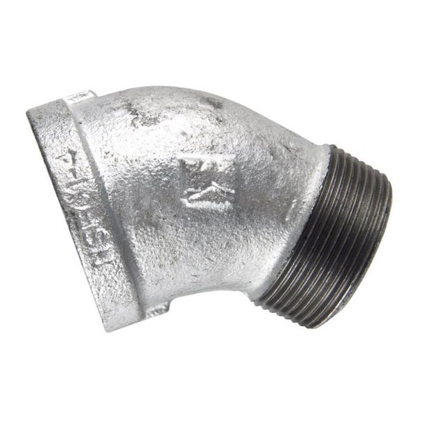 B & K 510-506BG Galvanized Iron Street Elbow 1.25 in. Fip x 1.25 in. Mip 45 deg 4066569 - main