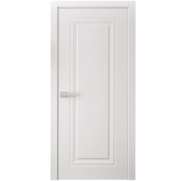 Sartodoors Interior Door 30 x 96 inches, BASIC 9111 White, Single Regular Panel Frame Handle, Bathroom Bedro BASIC9111ID-SKIN-3096 - main