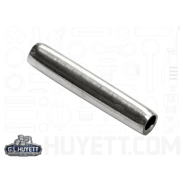 Huyett Coiled Spring Pin, Standard Duty, Passivated 302/304 Stainless Steel, 2.5 mm Dia x 22 mm Length SPCM3P-025-022 - main