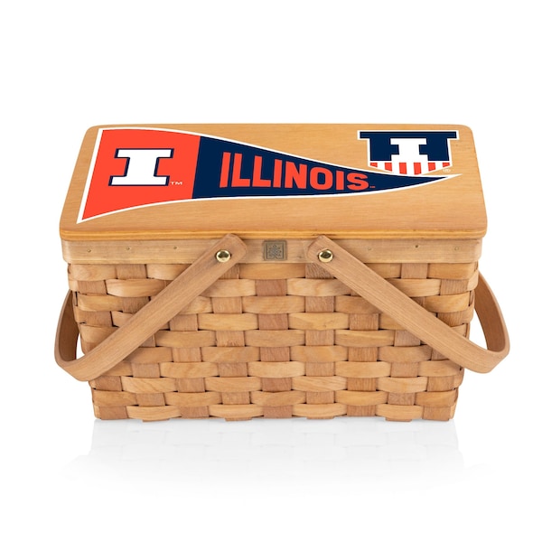 Picnic Time Family Of Brands NCAA Illinois Fighting Illini Poppy Personal Picnic Basket 124-00-299-214-0 - main