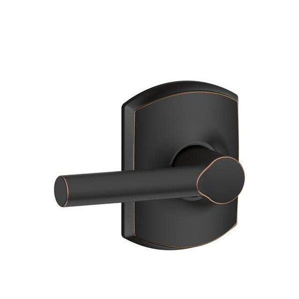 Schlage Residential Broadway Lever with Greenwich Rose Dummy Interior Trim Aged Bronze Finish F94BRW716GRW - main