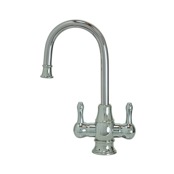 Mountain Plumbing Hot & Cold Water Faucet with Traditional Curved Body & Curved Handles MT1851-NL/AB - main