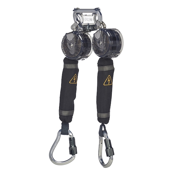 Msa Safety V-TEC Self Retracting Lifeline, Carabiner, Aluminum, 2 Leg(s), 400 lb Weight Capacity VTOHW-022-RD-AF - main
