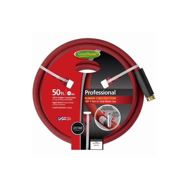 Teknor Apex 5/8 in ID x 50 ft L Water Hose, Rubber Tube, Red 8696GT-50 - main