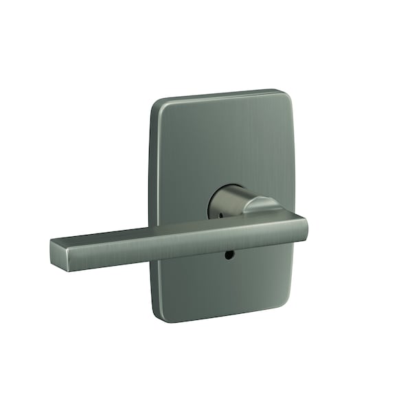 Schlage Residential Schlage Custom Latitude Lever with Greene Rose Non Turning Double Dummy Pair Satin Nickel Finish FC172LAT619GEE - main