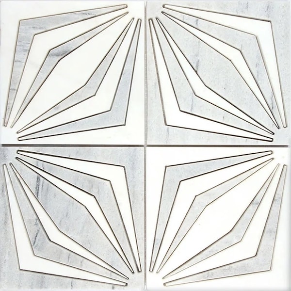Apollo Tile Artisana 12x12 in. Honed Dolomite, Ice Grey Starburst Mosaic Tile (5 sq ft/case) 5PK APLOTA88WHITEA - main