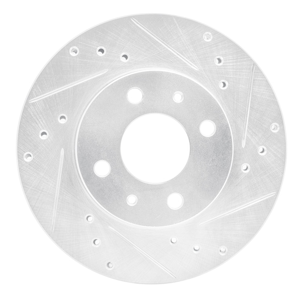 Dynamic Friction Co DFC Brake Rotor - Drilled and Slotted - Silver 631-67037R - main