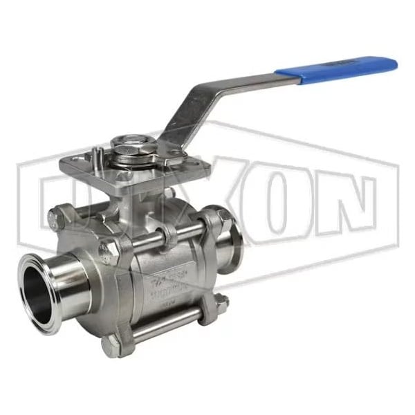 Dixon Sanitary Ball Valve, 2-Way Encapsulated, 1-1/2 in Nominal, Clamp, 1000 psi, Full Port, Stainless Ste BV2CV-150CC-A - main