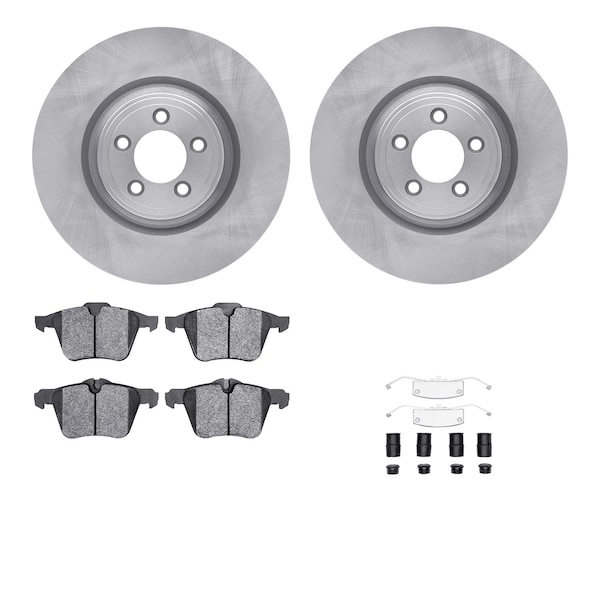 Dynamic Friction Co DFC Rotors with EURO 5000 Ceramic Brake Pads includes Hardware 6612-20064 - main