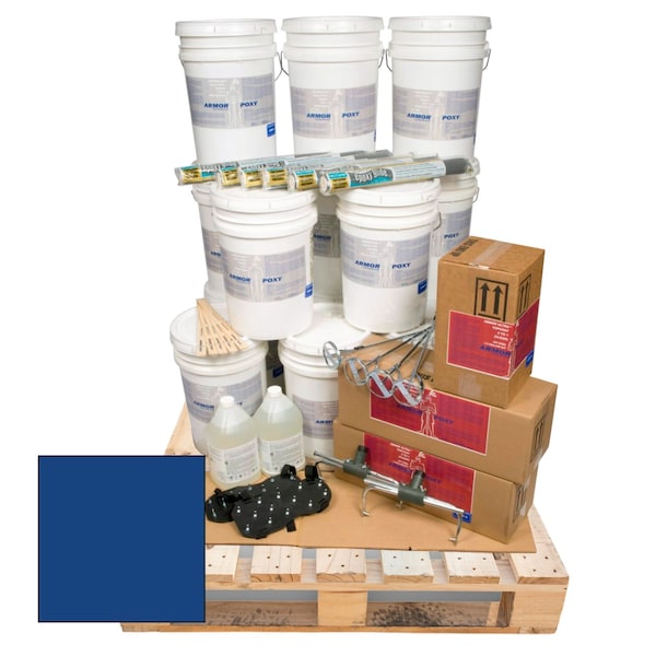 Armorpoxy Job On Pallet 2-Layer Epoxy System - 1,000 Sq Ft - Low VOC - Blue 110060 - main