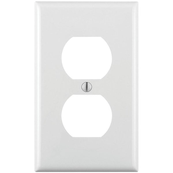 Leviton Faceplate, Number of Gangs: 1 Nylon, White 80703-00W - main