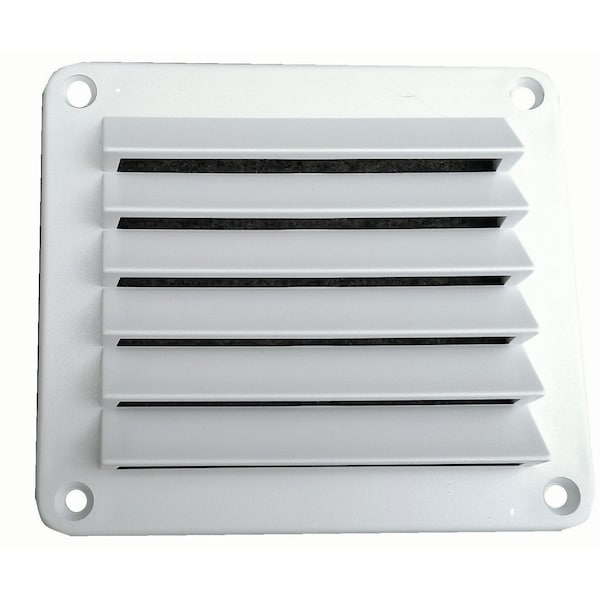 Hengs Ind Used To Conceal Minor RV Dent Square 5 Length x 5 Width With Fixed Louvers White DV55W - main