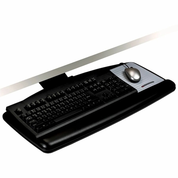 3M Easy Adjust Keyboard Tray with Standard Keyboard and Mouse Platform AKT90LE - main