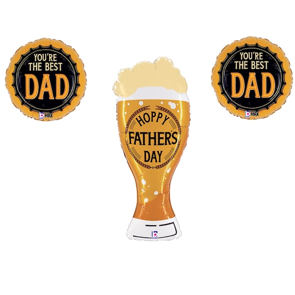 Loonballoon LOONBALLON Father's Day Theme Balloon Set, 39in. Hoppy Father's Day Beer Balloon 97102 - main