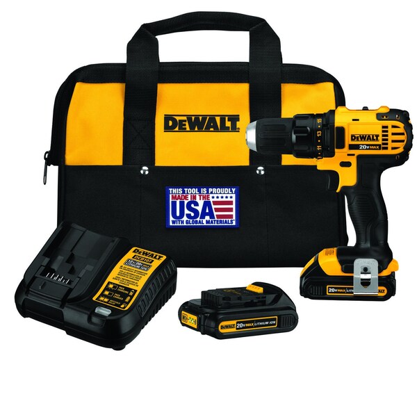 Dewalt COMPACT LIGHTWEIGHT CORDLESS DRILL/DRIVER KIT, .5 CHUCK, 20 V DC, 0 TO 600/0 TO DCD780C2 - main