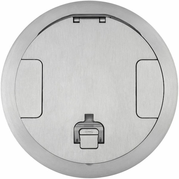 Hubbell Wiring Device-Kellems Electrical Box Cover, Round, Galvanized Steel S1R10CVRALU - main