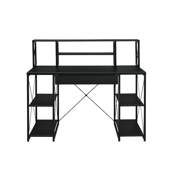 Homeroots 47" Black Computer Desk 491449 - main