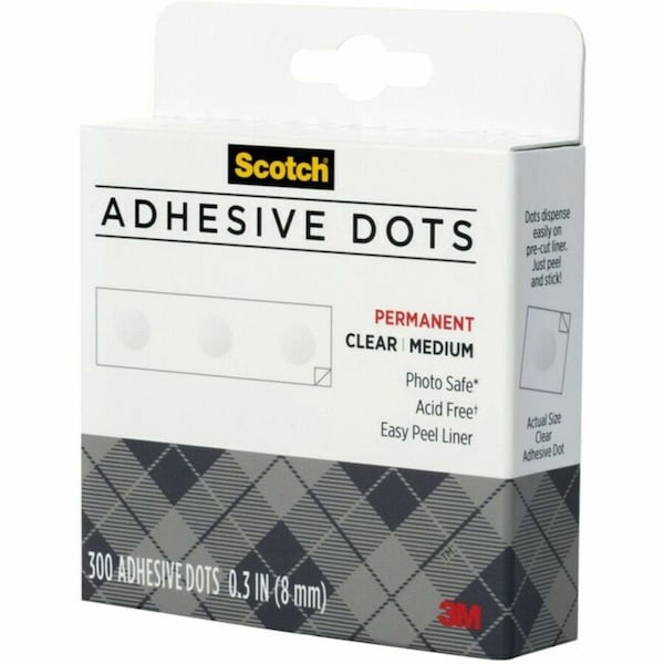 Scotch Adhesive Dots, No Color, 300PK MMM010300M - main