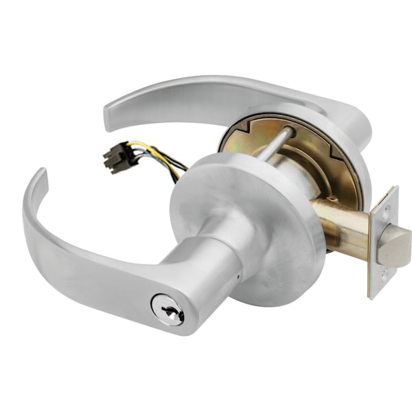 Falcon Grade 1 Storeroom Electric Cylindrical Lock, Fail Safe, Conventional Cylinder, 5 Pins, Quantum Leve T851PD Q 626 24V - main
